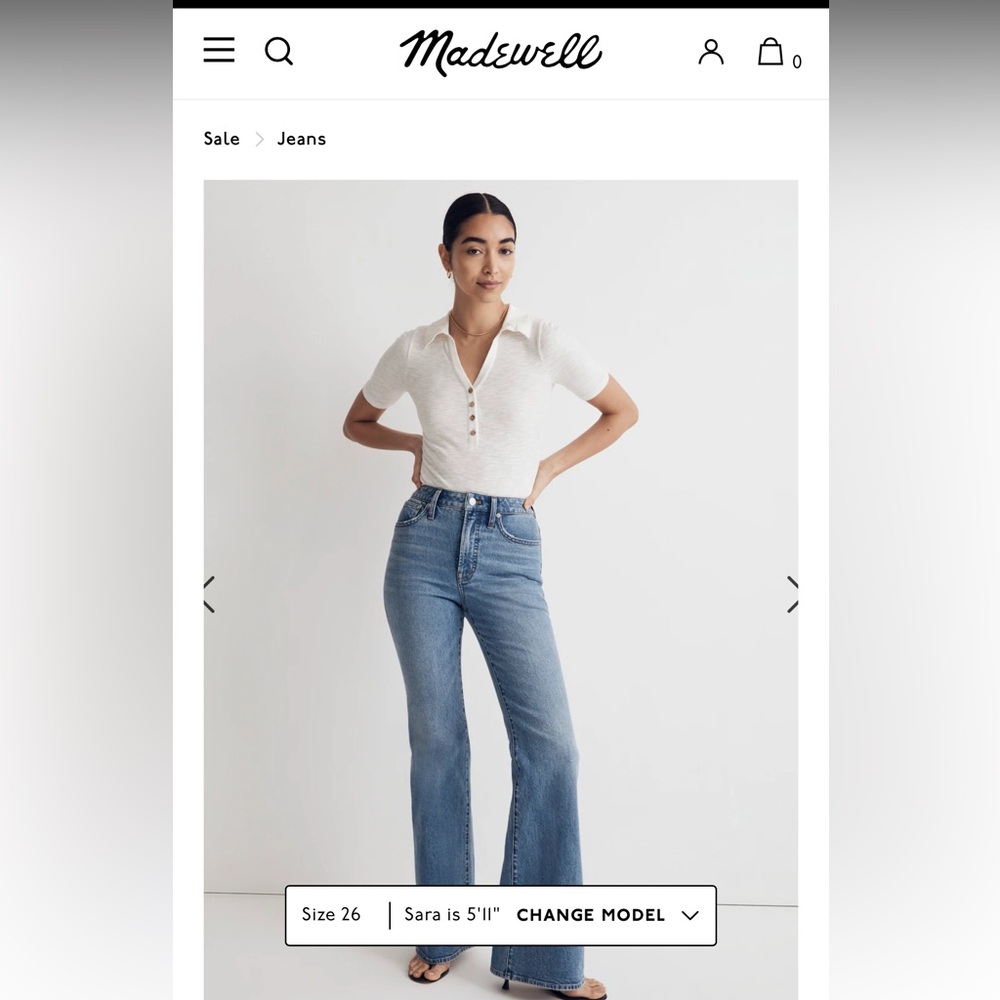 NWT Madewell The Perfect Vintage Flare Jeans size 25 Tarlow Wash